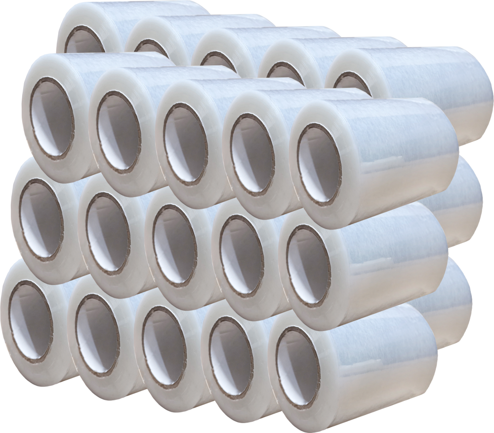 30x Folia stretch, 0.1x200m, 0.4kg brutto, 20μm, przezroczysty