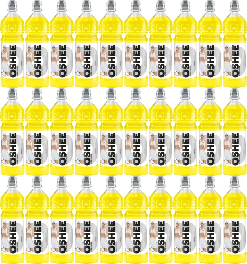 600x Napój izotoniczny Oshee Isotonic Drink Lemon, cytrynowy, butelka PET, 750 ml, KAUCJA