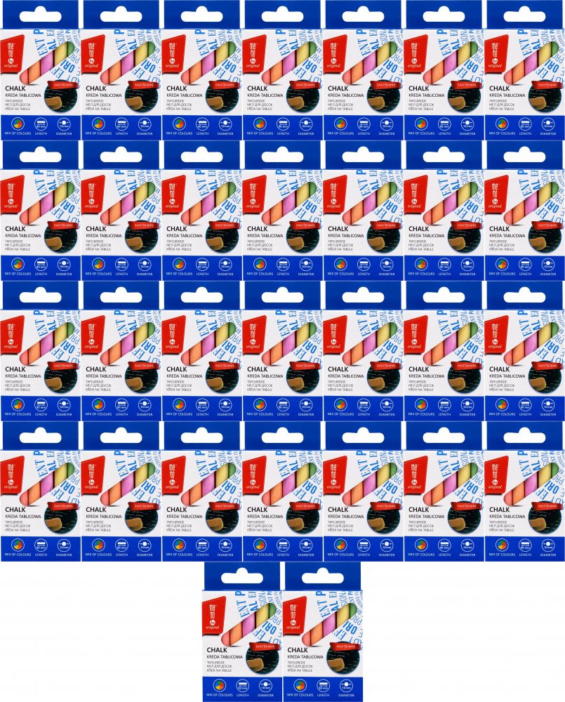 48x Kreda tablicowa MemoBe, 12 sztuk, mix kolorów