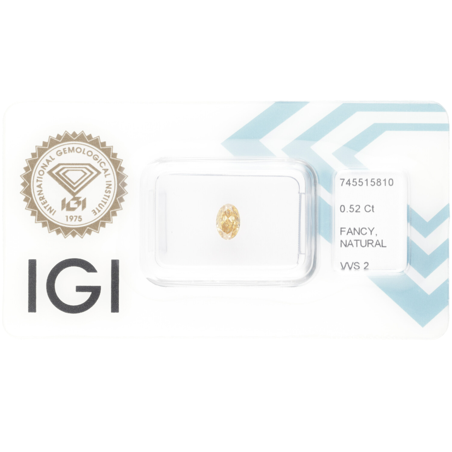 Diament naturalny 0,52 CT / Natural Fancy Intense Orangy Yellow / Oval Modified Brilliant / VVS2 / VG - wysyłka 24 h! - Mennica Skarbowa