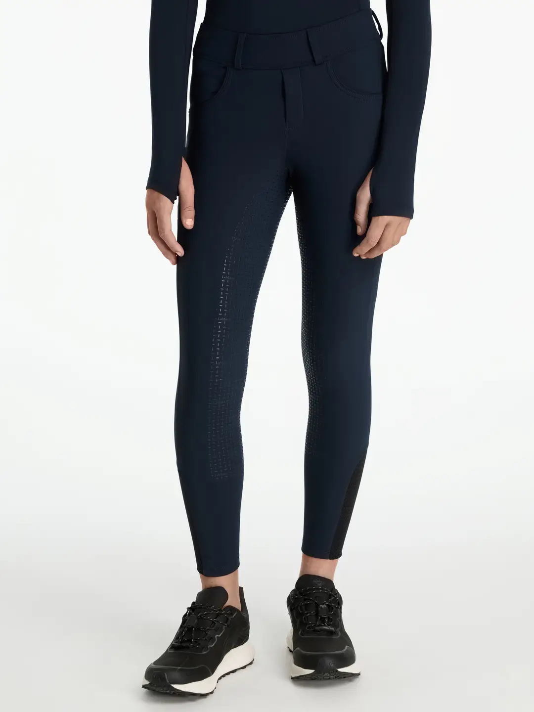 LeMieux legginsy jeździeckie Ella Winter Navy junior