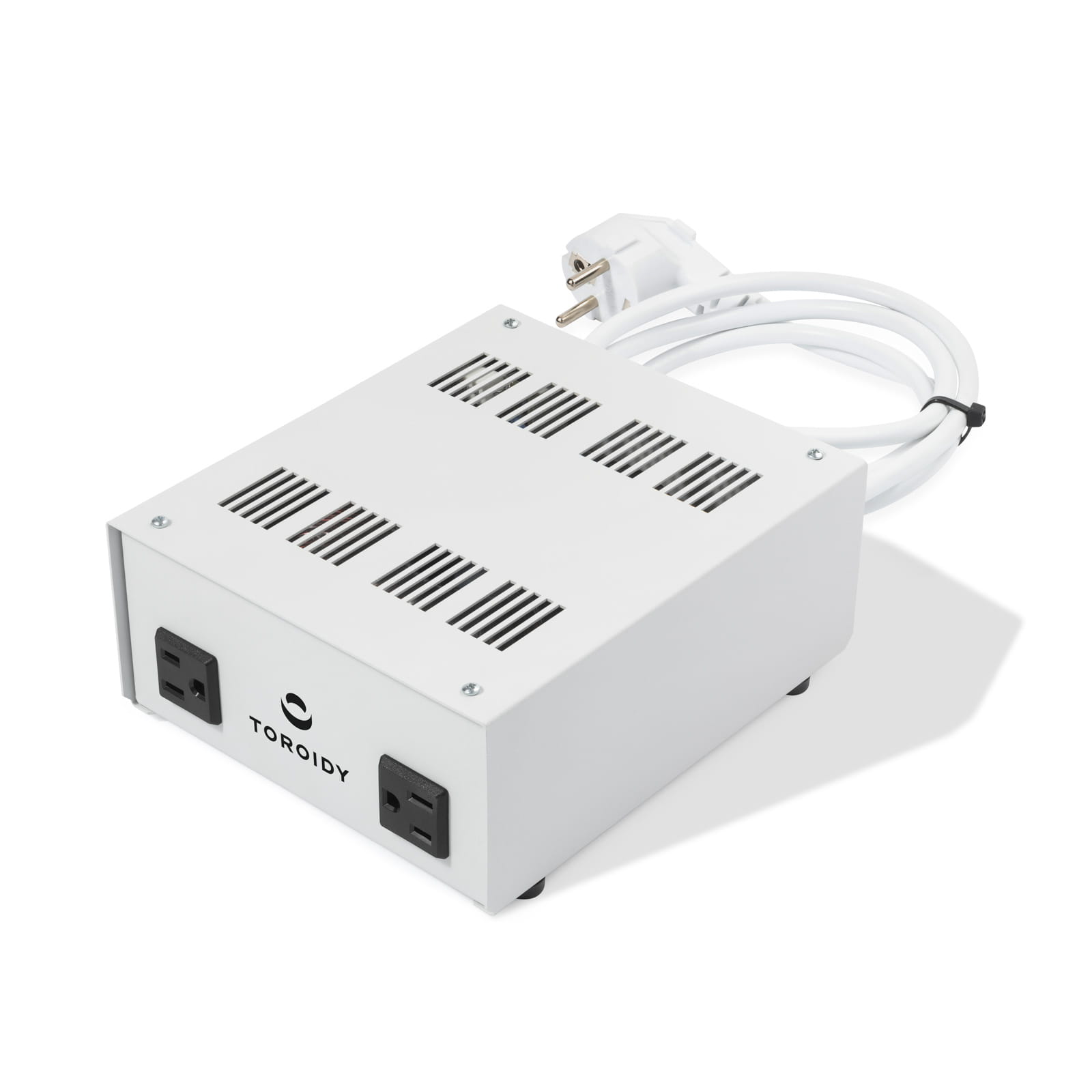 ATSS2000 - 230/110V 2000VA step-down autotransformer (metal housing, 2 outlets) with inrush current limiter