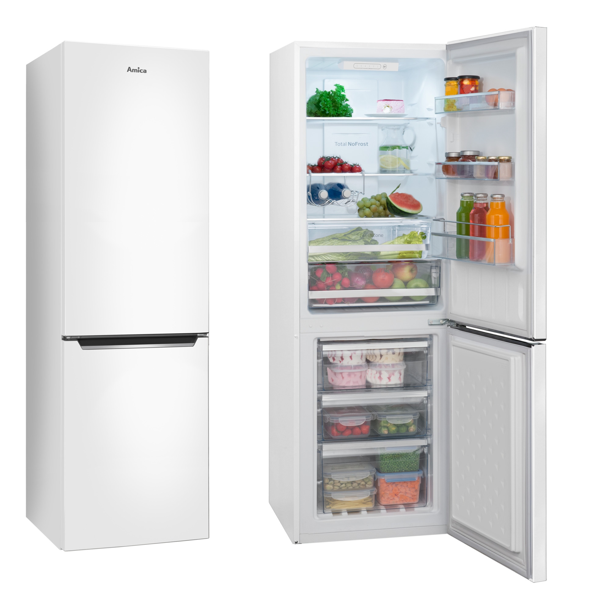 Lodówka Amica FK2695.4FT(E) Biały Total NoFrost