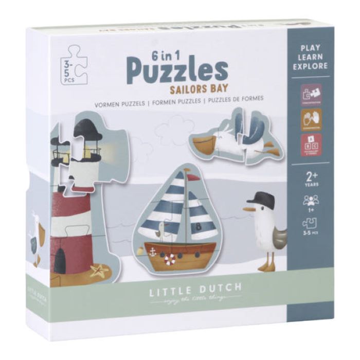 Little Dutch Puzzle 6 elementów Sailors Bay - 4761