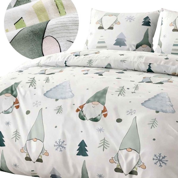 Pościel flanelowa, gruba FLANELA 160x200 wz. 31517/1 kolekcja FlaneLOVE
