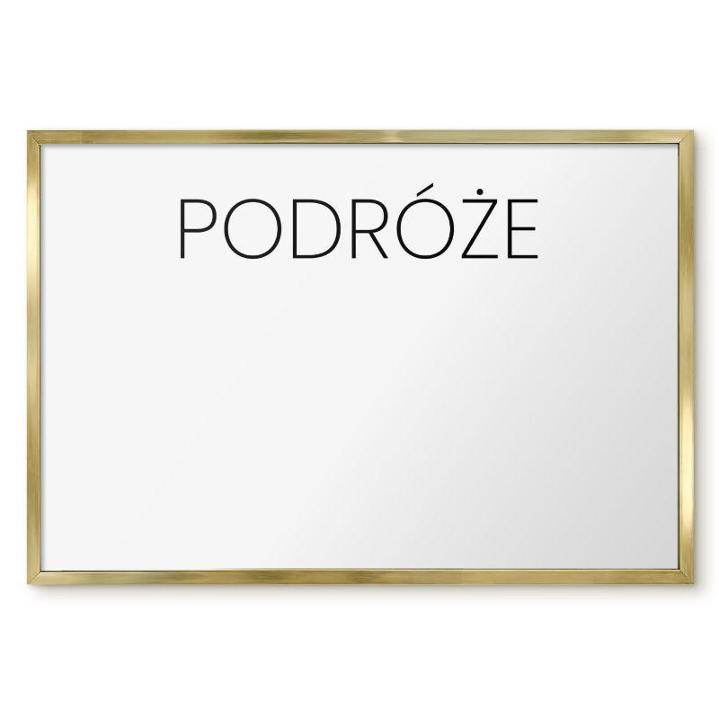 Tablica Do Magnesów Tulup 60x40 cm Podróże 3 - Złota rama Do salonu, sypialni 1 szt.