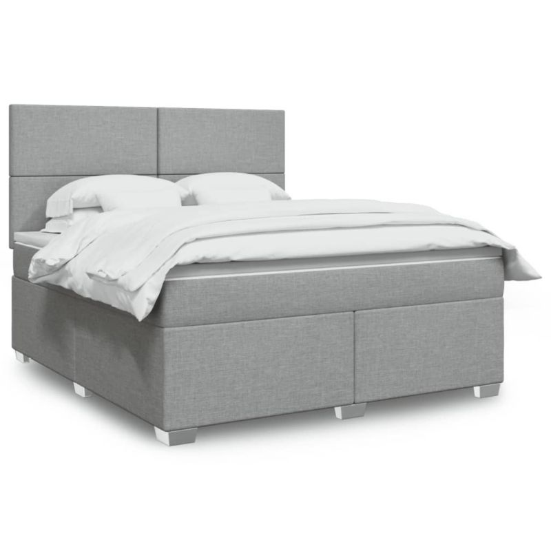Łóżko kontynentalne WaszeMeble 180x200 cm jasnoszare WM-3290560 1 szt.