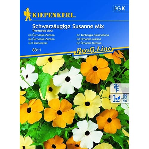 1 szt, Tunbergia Susanne, mix kolorow - Nasiona: Ilość w opakowaniu: 50 szt.