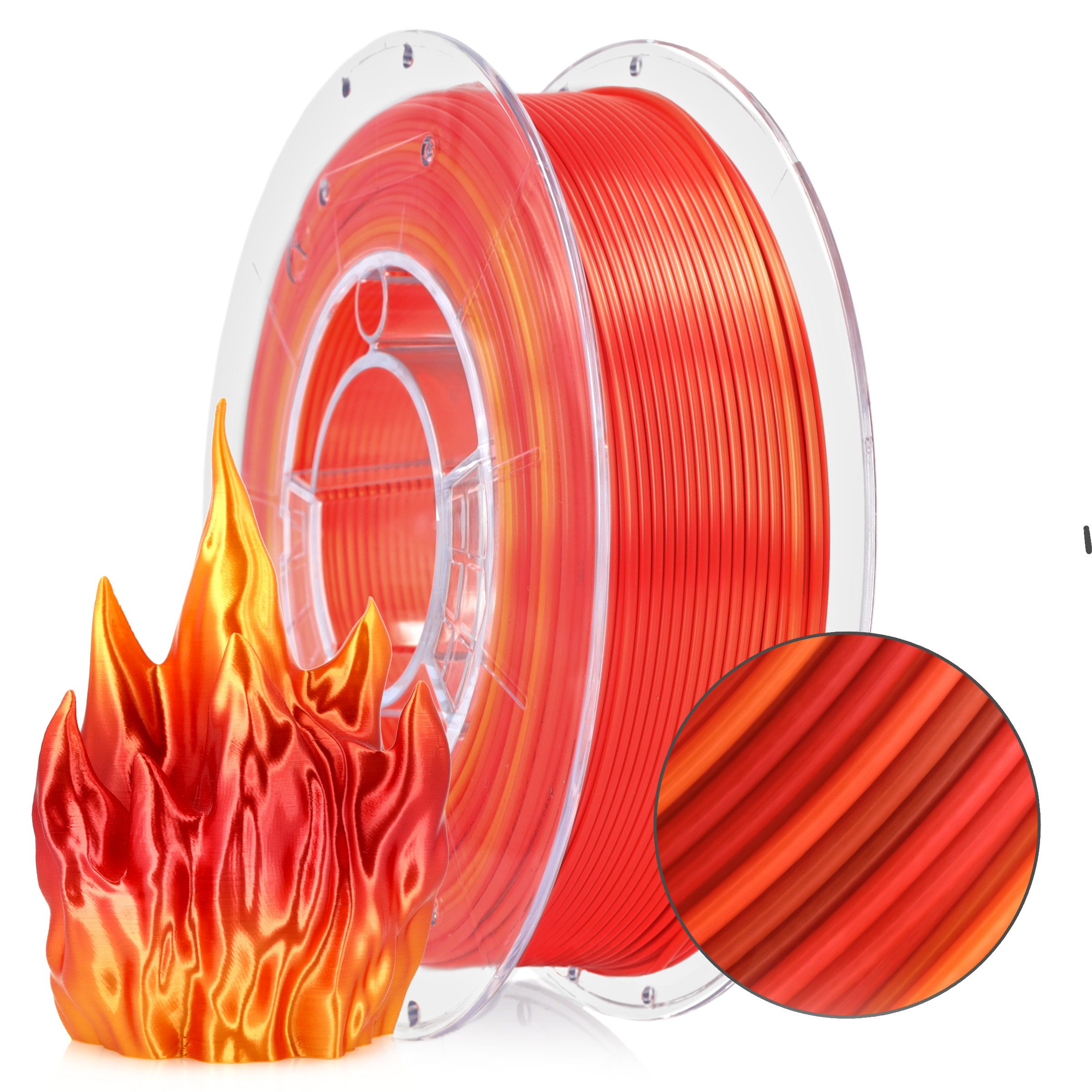 FILAMENT 3D PLA Rainbow Fire (0.35kg / 1.75mm)