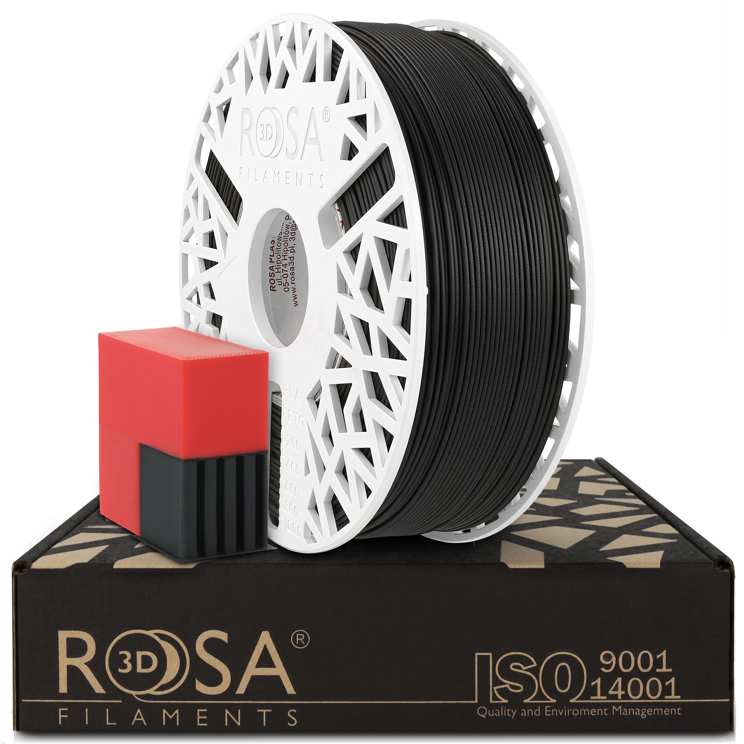 FILAMENT 3D HIPS High Impact, HT Black 1 kg