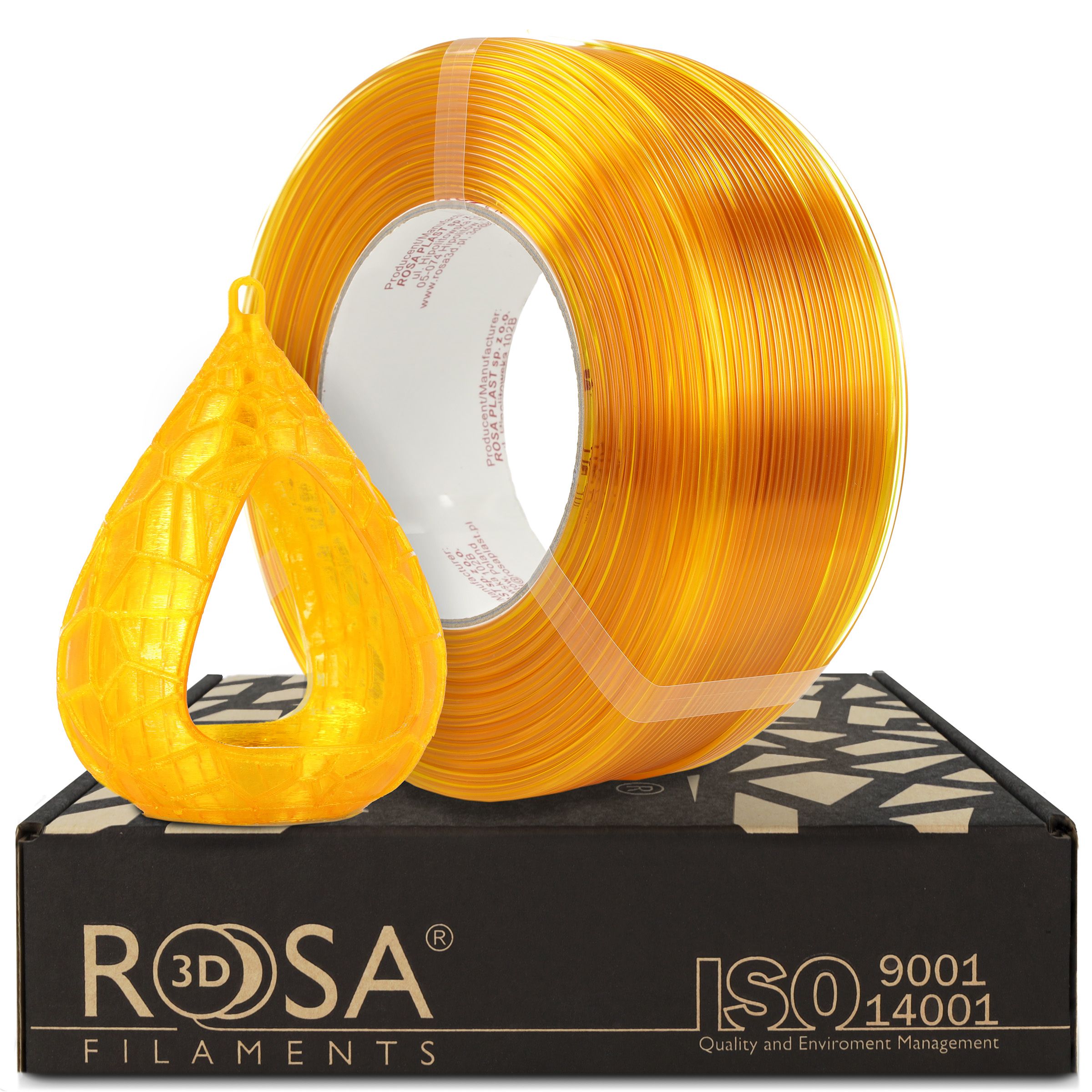 FILAMENT 3D ReFill PET-G Standard HS Transparent Yellow (Refill 1kg / 1.75mm)