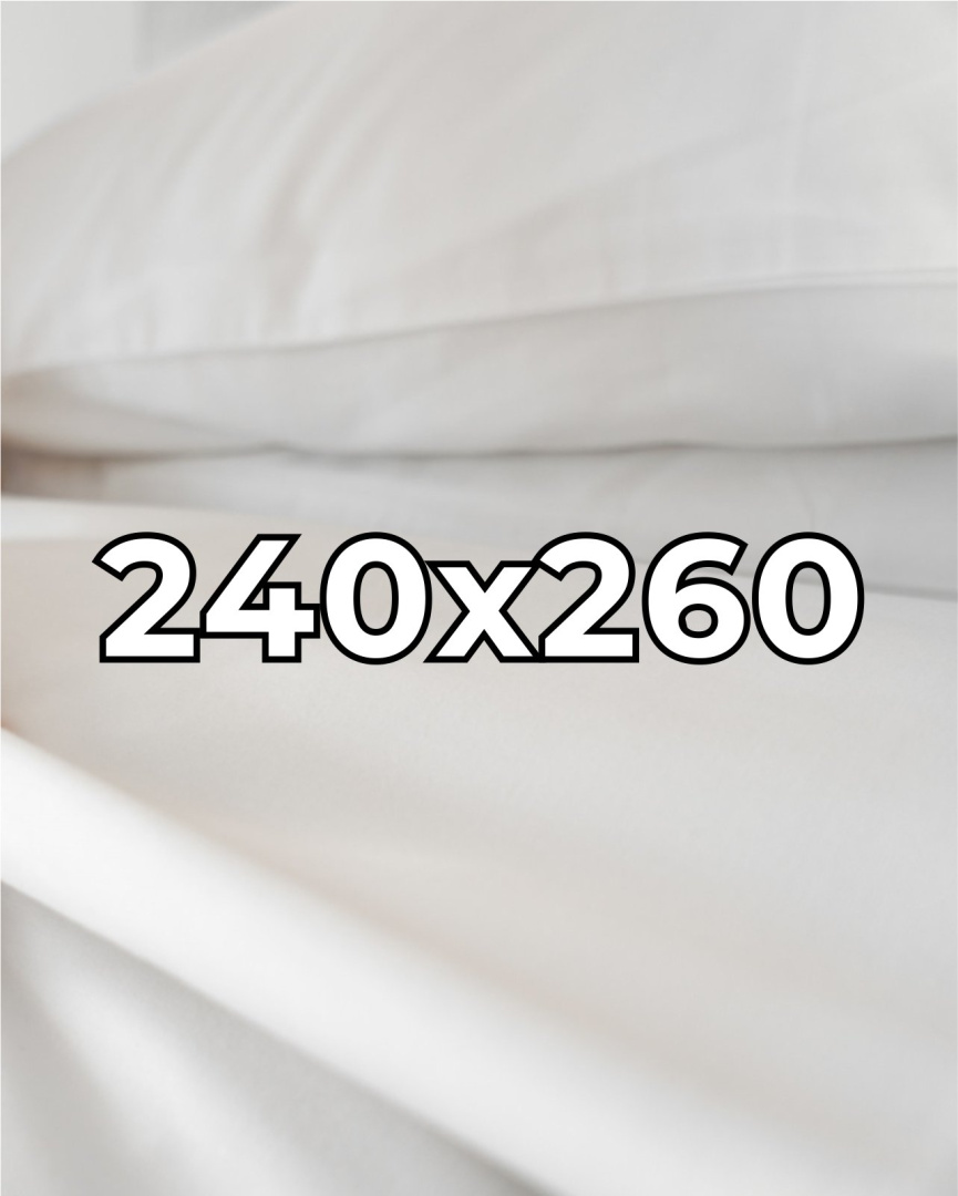 Satynowe prześcieradło hotelowe 240x260 cm, 100% bawełna 150 g