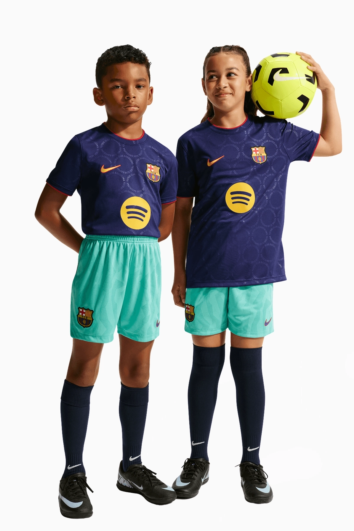 Spodenki Nike FC Barcelona 26/27 Trzecie Stadium Junior - Miętowy