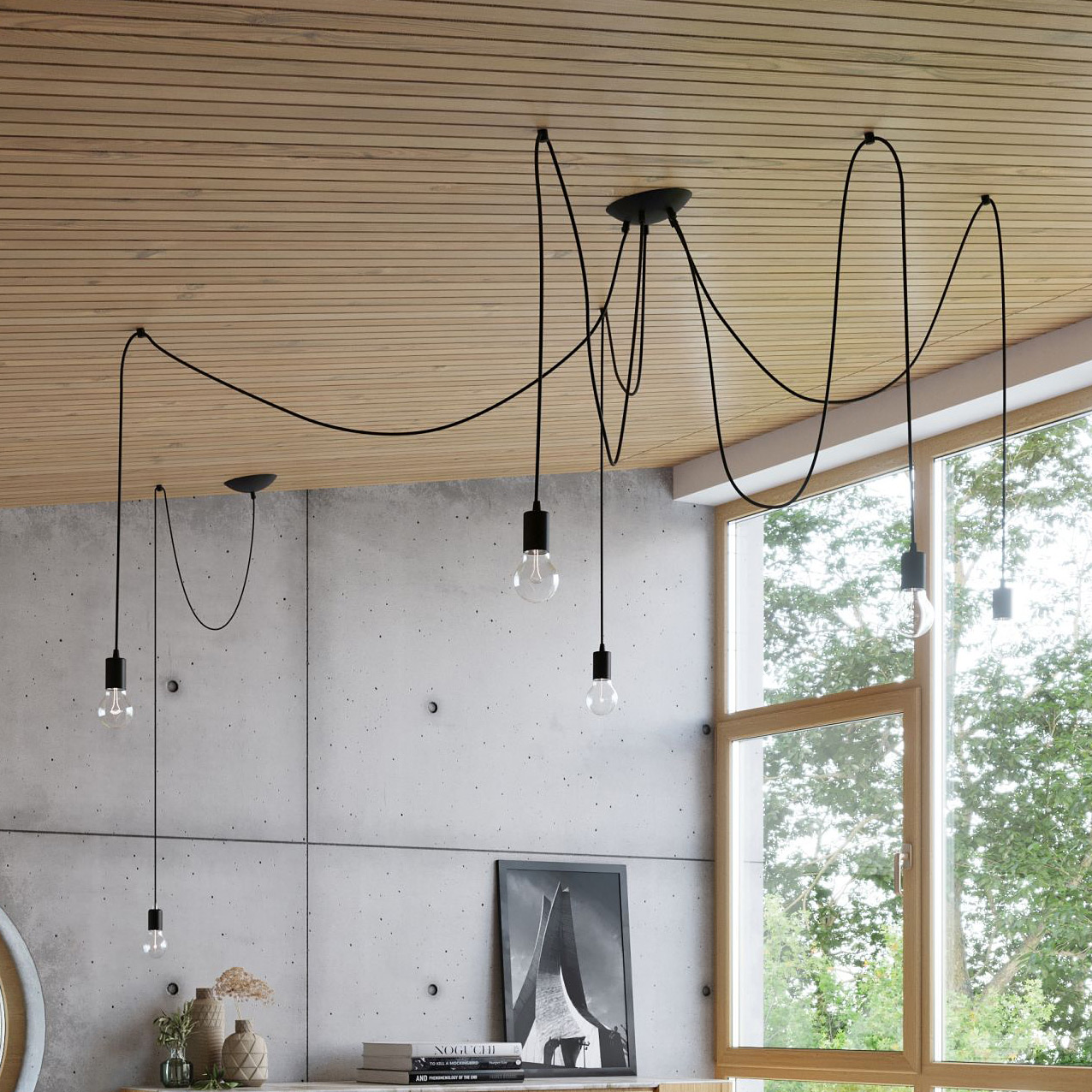 Sollux Lighting Edison lampa wisząca 3x60 W czarna SL.0370