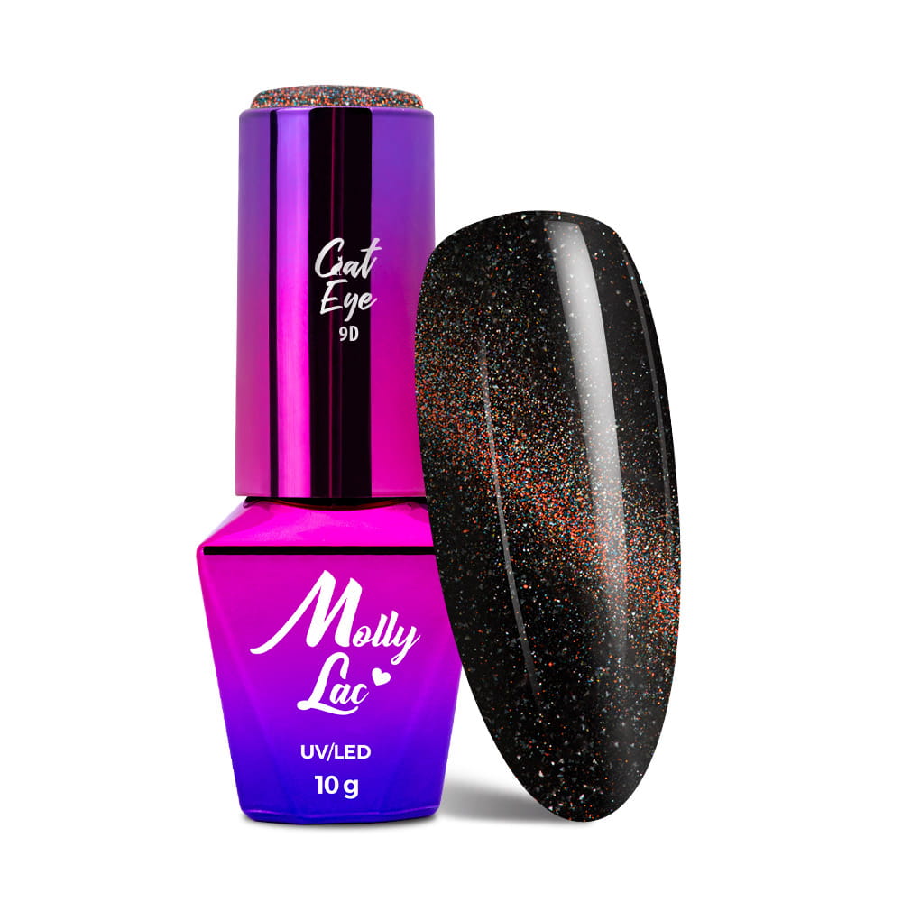 Lakier hybrydowy LED/UV Gel Polish MollyLac Cat Eye Flashing Magic Nr 155 10g