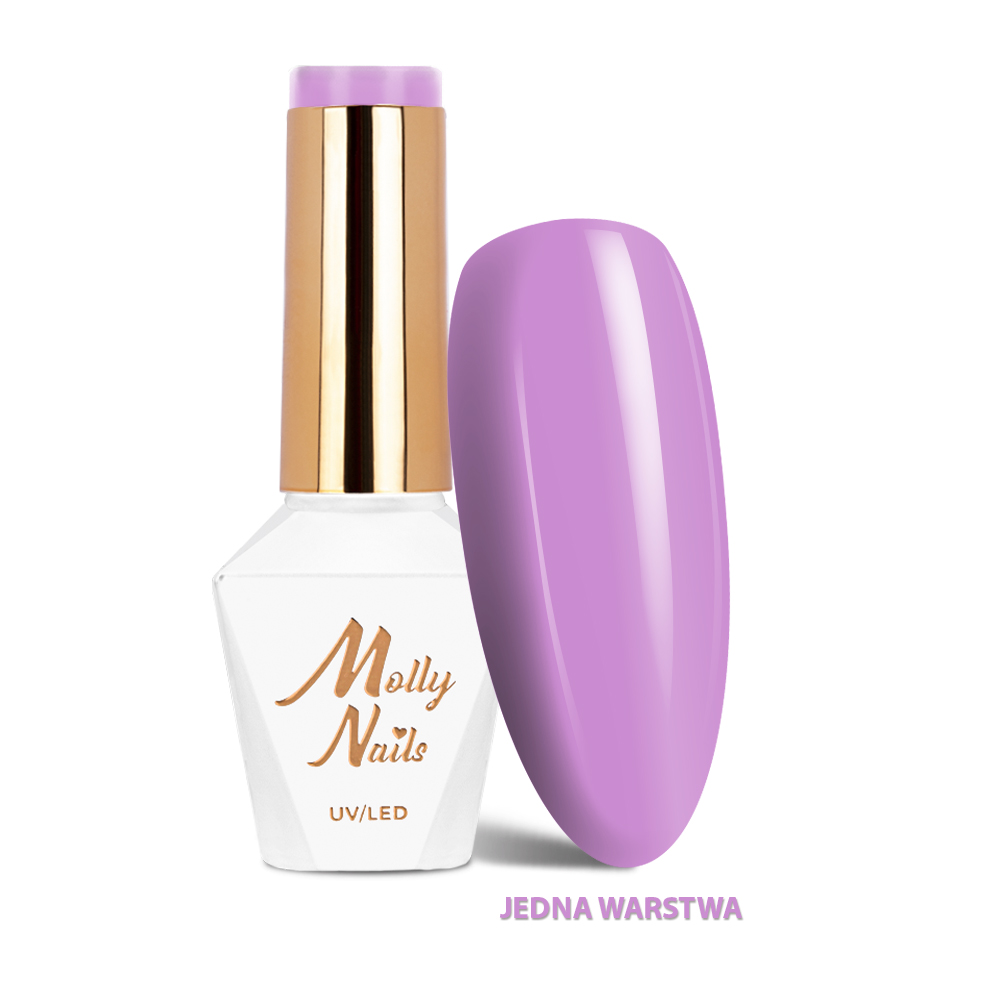 Lakier hybrydowy LED/UV Gel Polish Molly Nails Cocktails & Drinks Nr 16 Purple Rain HEMA/Di-HEMA Free 8g