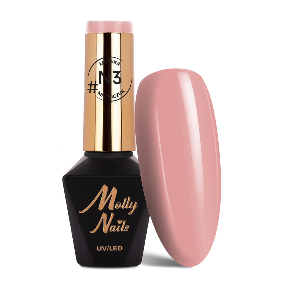 Lakier hybrydowy LED/UV Gel Polish Molly Nails #Natural by Monika Mielniczuk #N3 HEMA/Di-HEMA free 8g