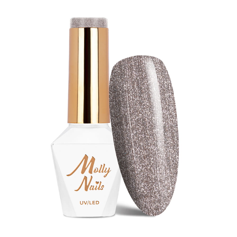 Lakier hybrydowy LED/UV Gel Polish Molly Nails Story Time Nr 627 Let it Snow HEMA/Di-HEMA Free 8g