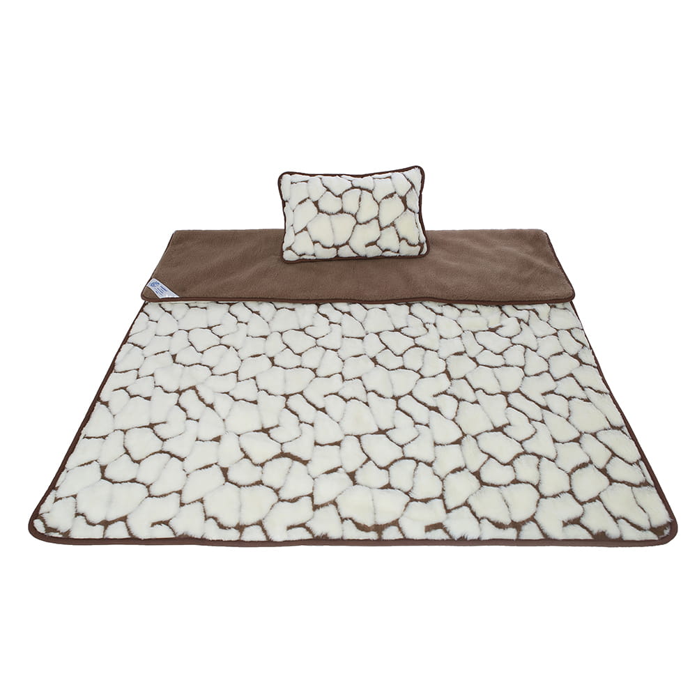 pościel camel ciemny/kaszmir giulia (kołdra 140x200, poduszka 70x80) (+-5cm)