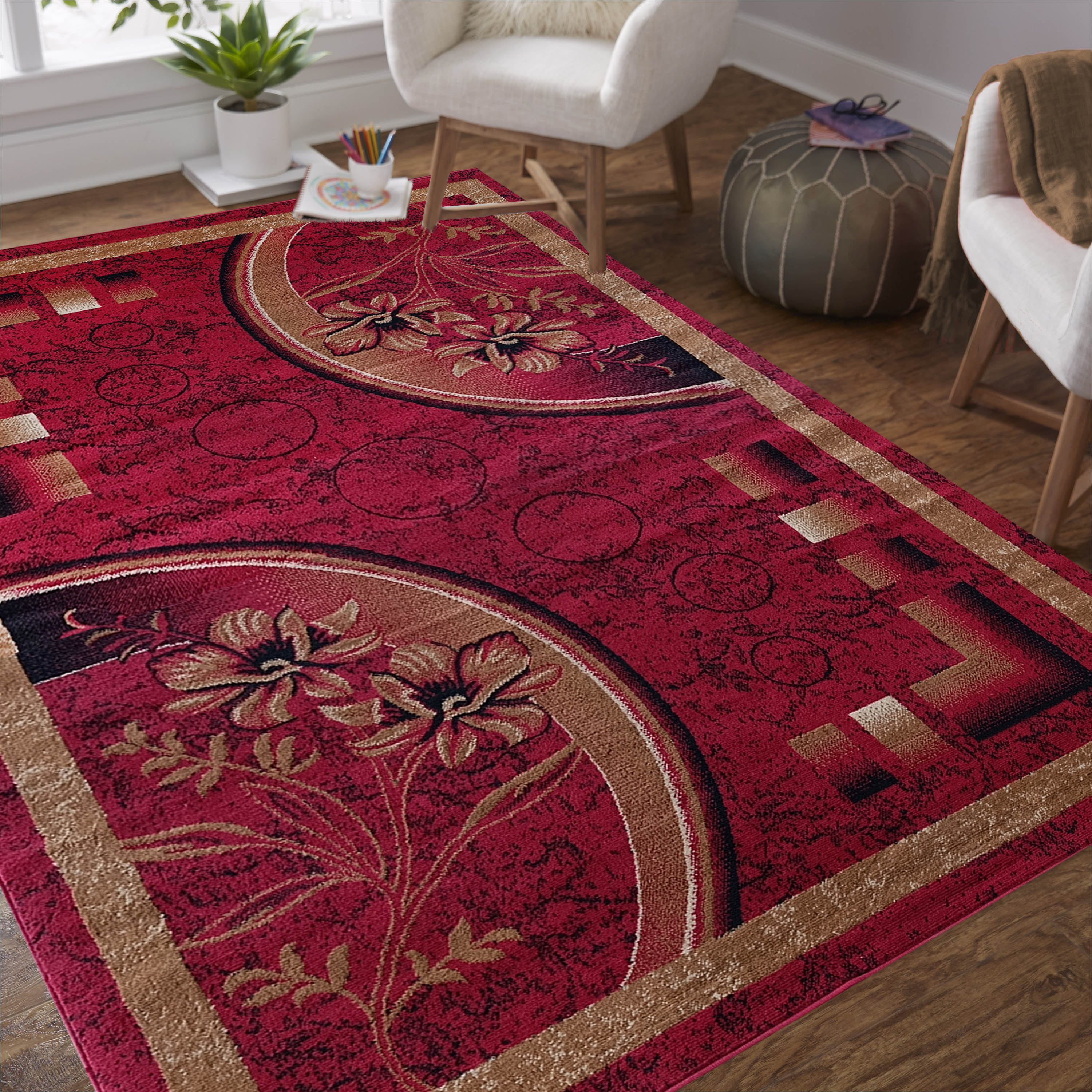 Dywan - 250 x 350 cm - Czerwony - Klasyczny - Dywanopol