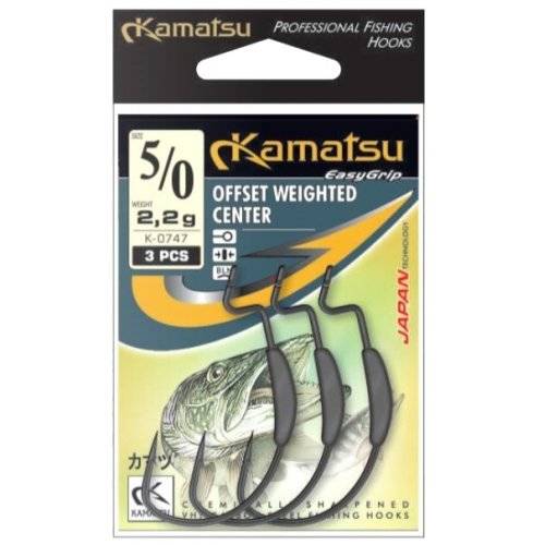 Kamatsu Haczyki Offset Weighted Center K-0747 3szt. 3/0