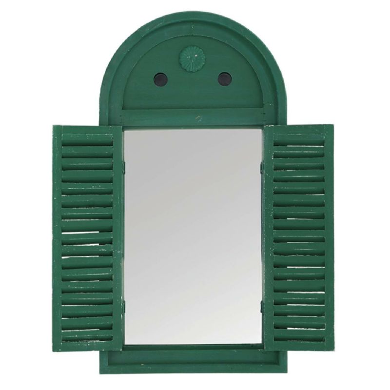 Lustro ścienne Esschert Design vintage zielone 39,2x75 cm 1 szt.