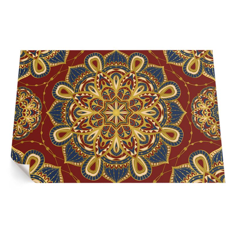 Zewnętrzny Dywan Winylowy ArtPrintCave 150x225 cm Bogato zdobiona mandala orientalny wzór 1 szt.