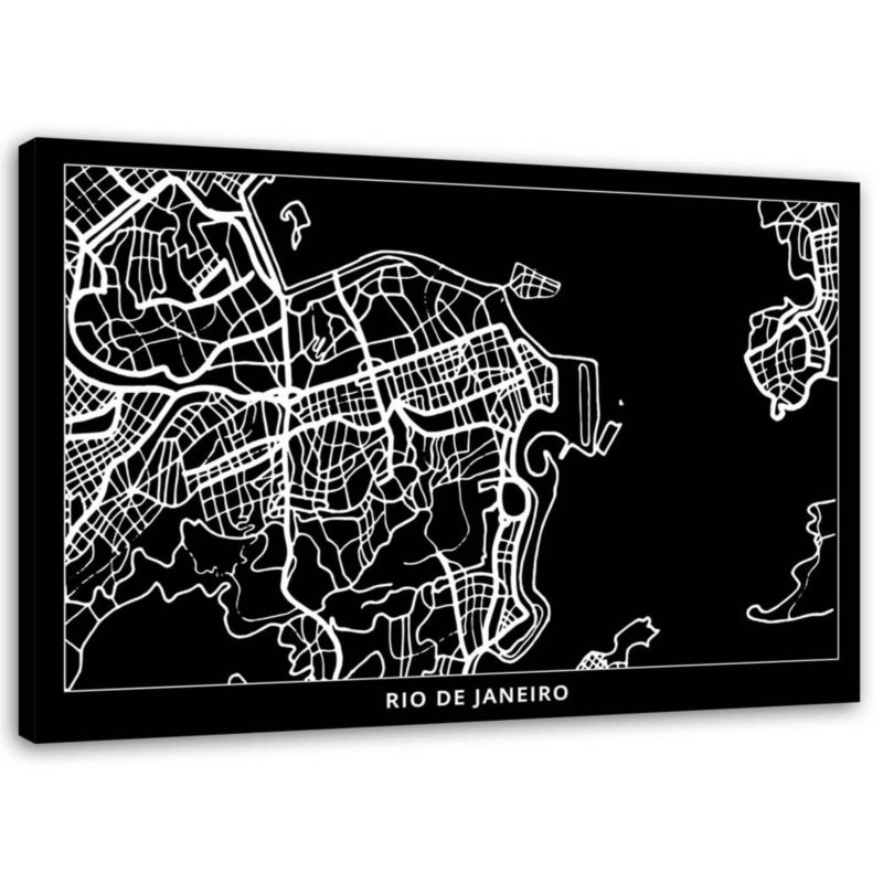 Obraz na płótnie Feeby Rio de Janeiro - plan miasta 45x30cm 1szt