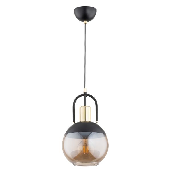 Lampa wisząca Alfa Celta czarno-złota dekoracyjna 1xE27 x 15W 1 szt.