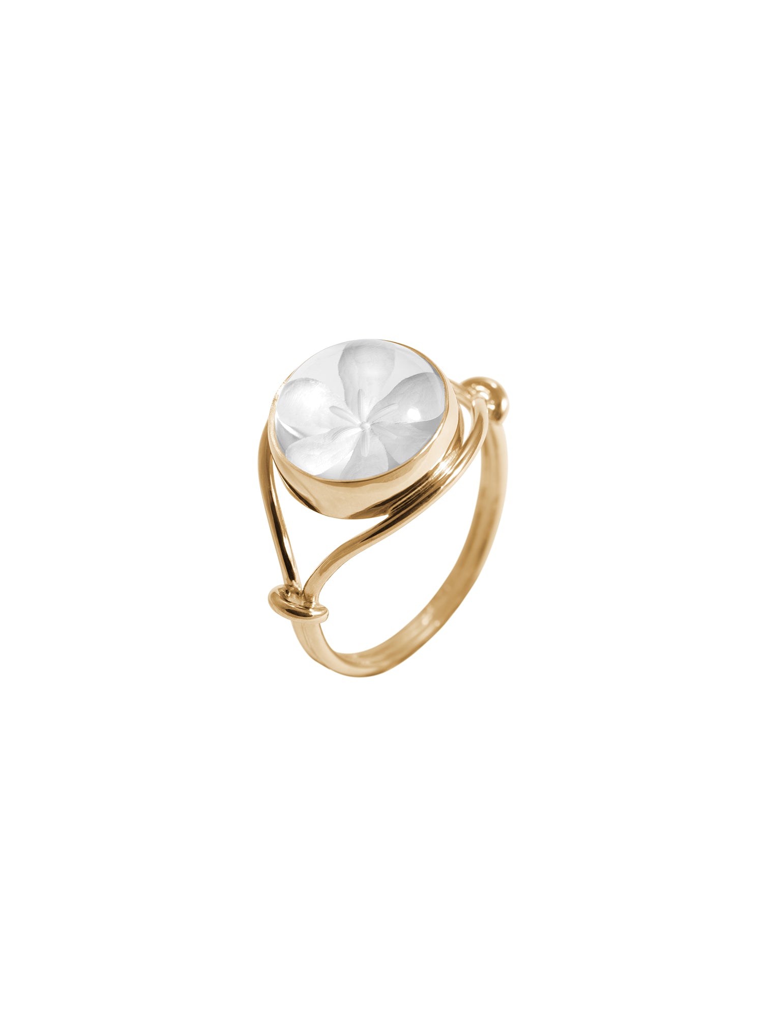 Magnolia Ring - pierścionek z kryształem, 18