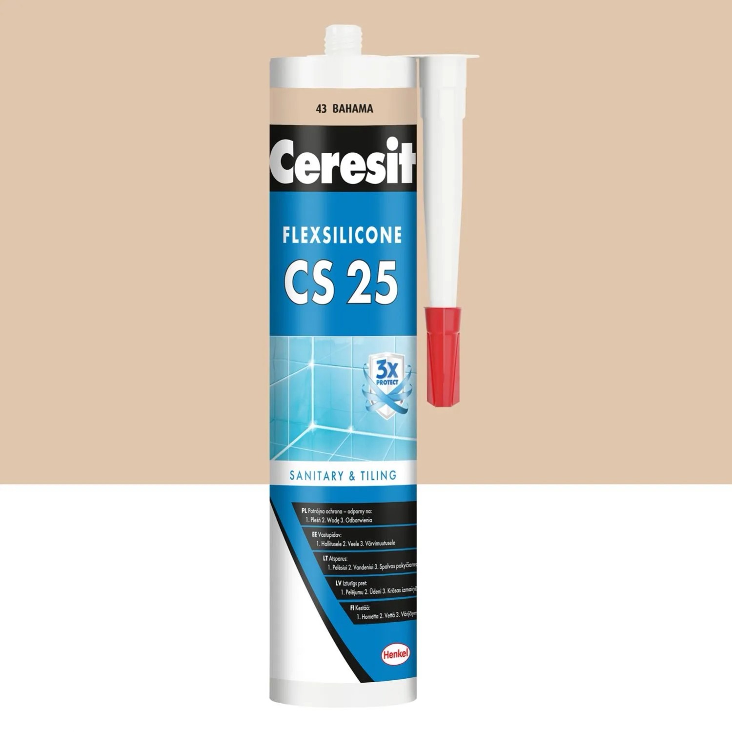 Ceresit Silikon sanitarny CS 25 43 bahama 280 ml