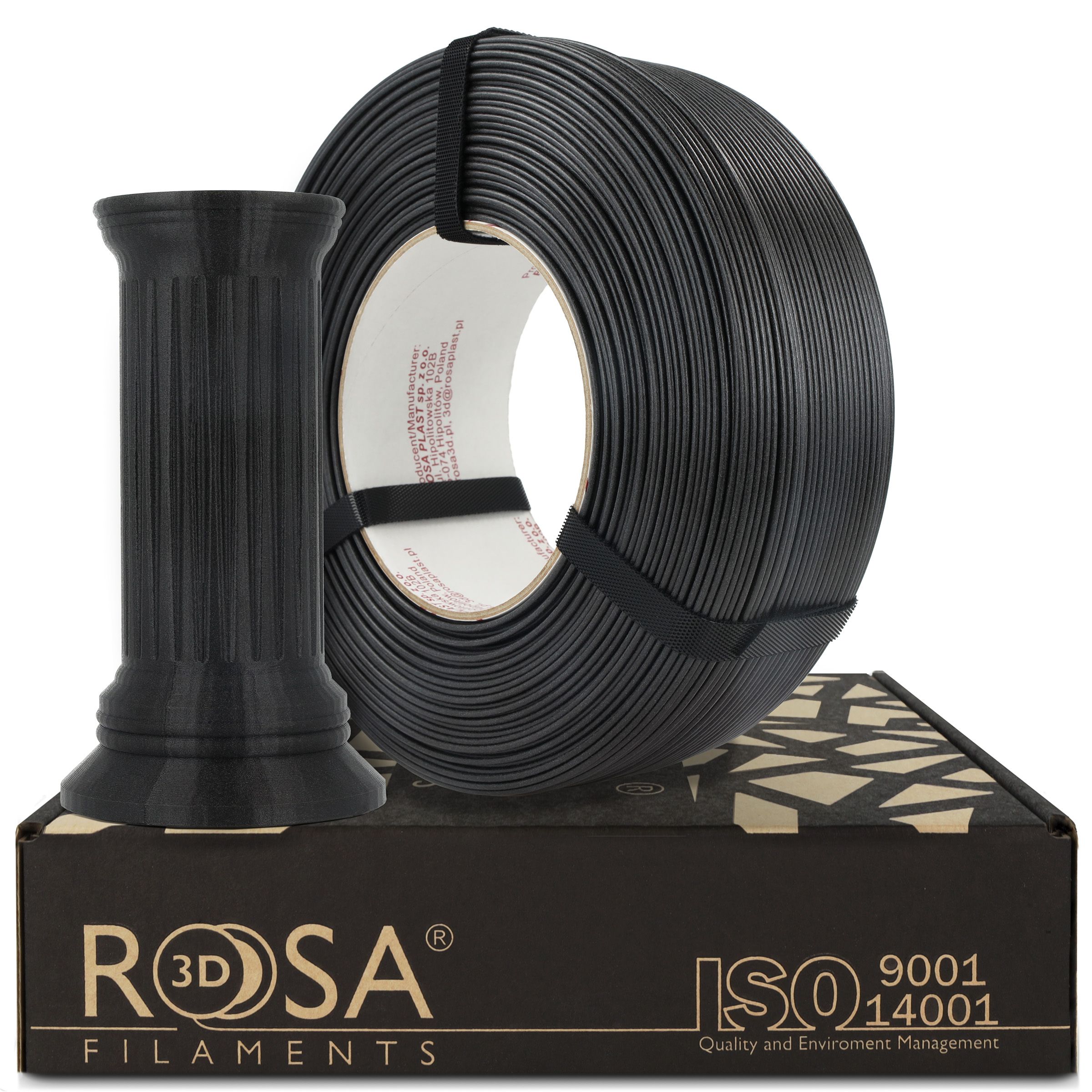 FILAMENT 3D ReFill PET-G Structure HS Black (Refill 1kg / 1.75mm)