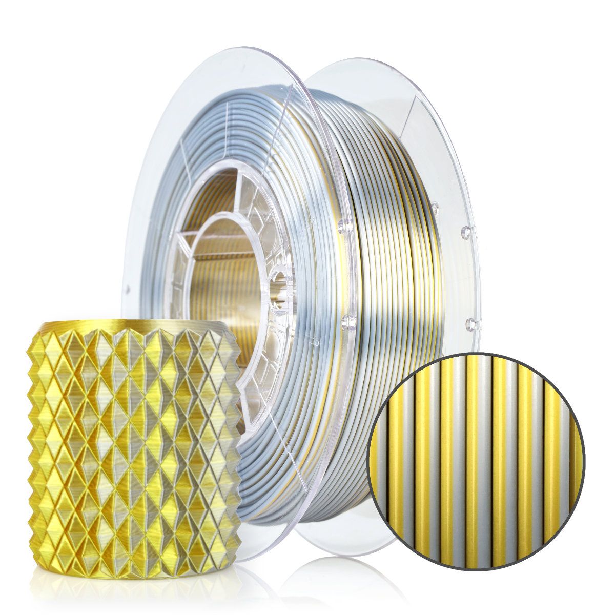 FILAMENT 3D PLA Magic Gold-Silver (0.3kg / 1.75mm)