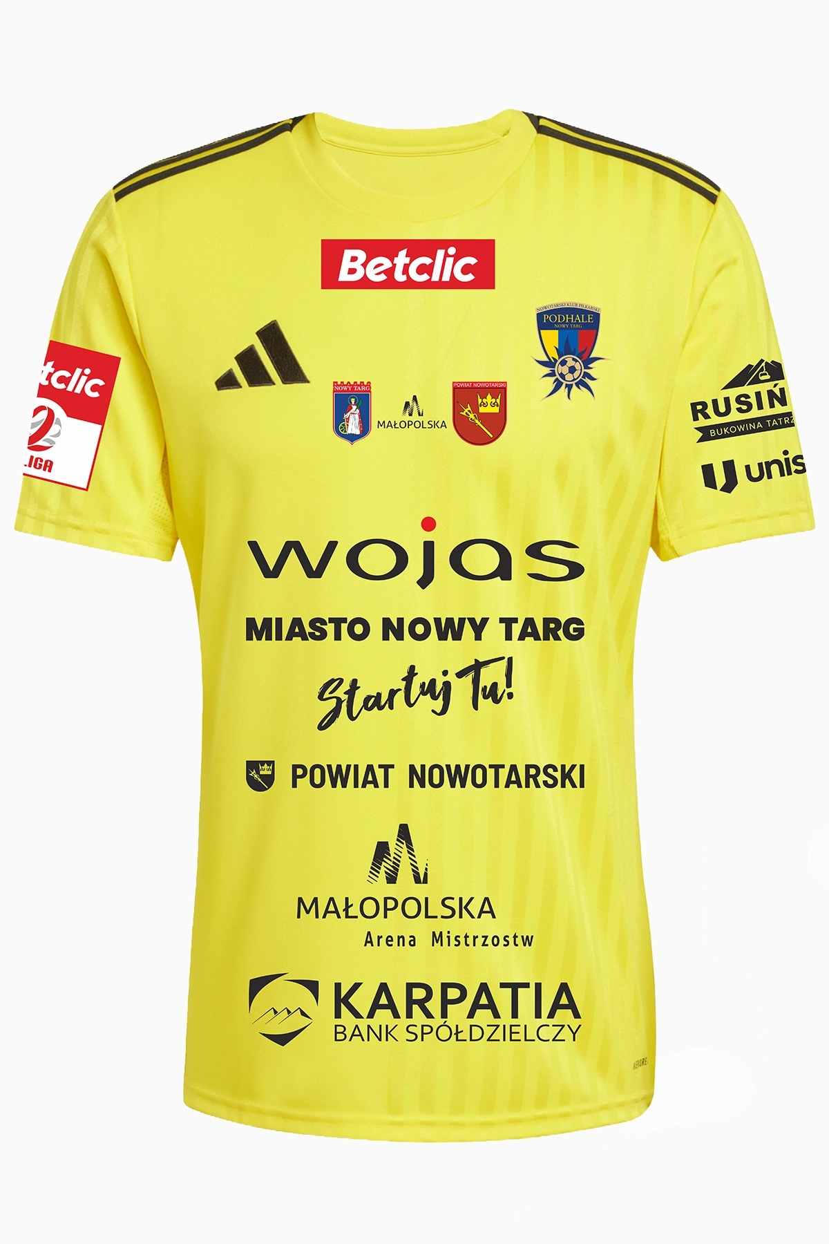 Koszulka bramkarska adidas Podhale Nowy Targ - Żółty