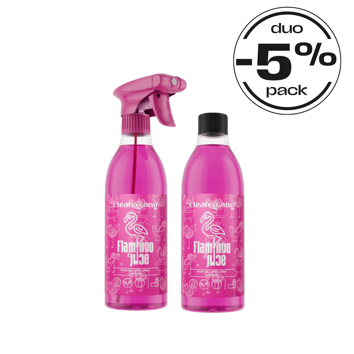 duo pack Flamingo'Juce do łazienki