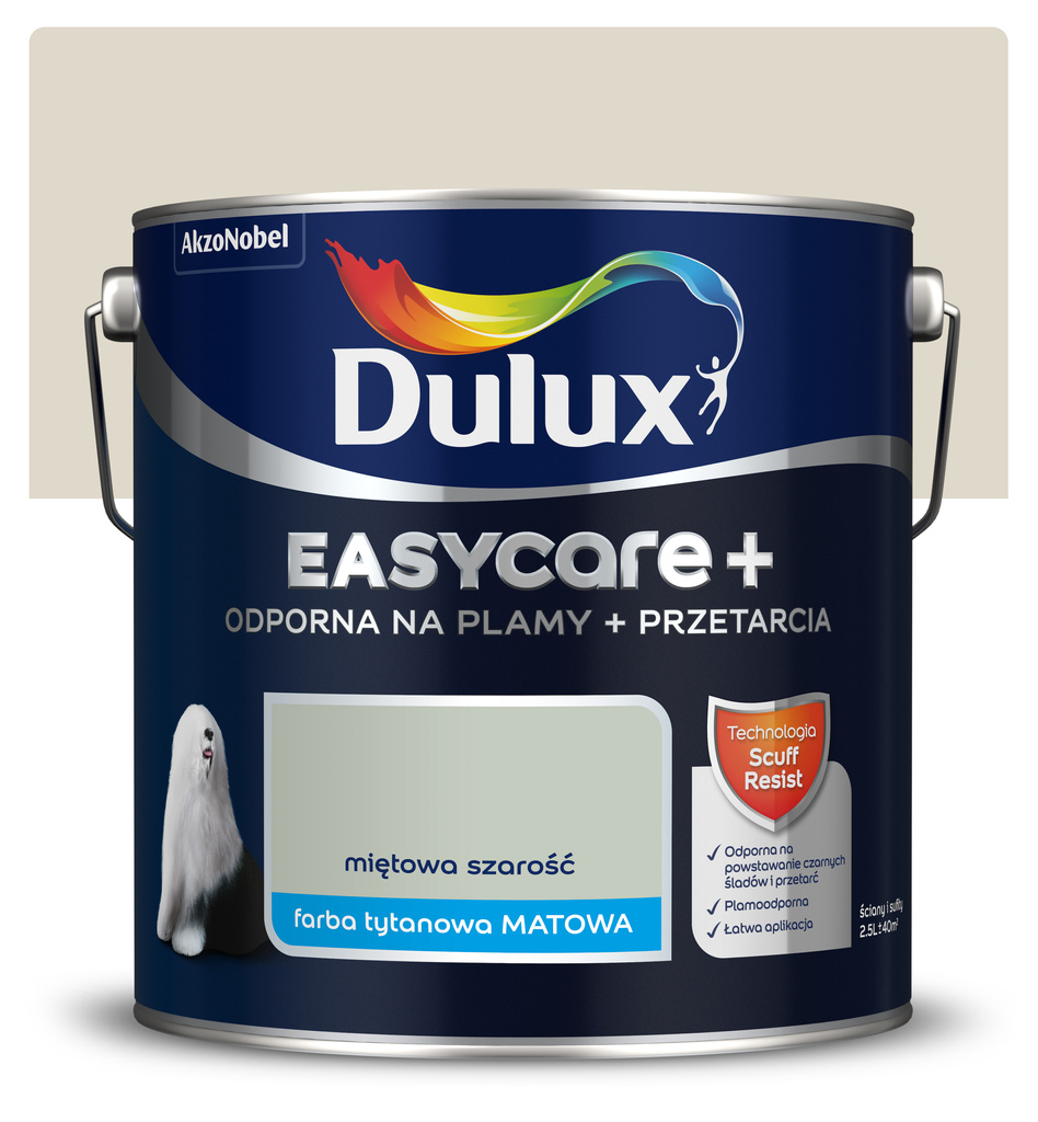 Dulux Easycare Plus 2,5l Miętowa szarość