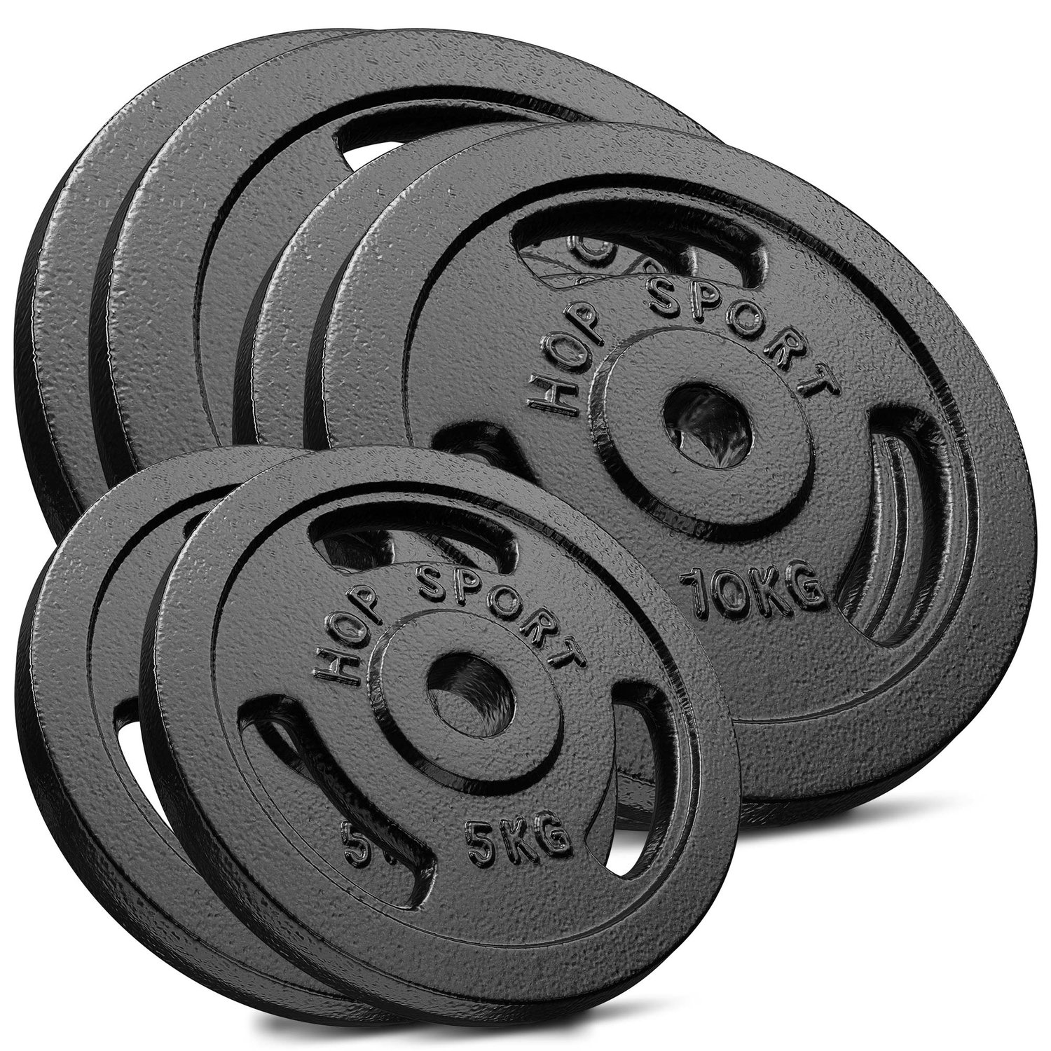 Gusseisen Hantelscheiben-Set 60 kg 2 x 15 kg; 2 x 10 kg; 2 x 5 kg