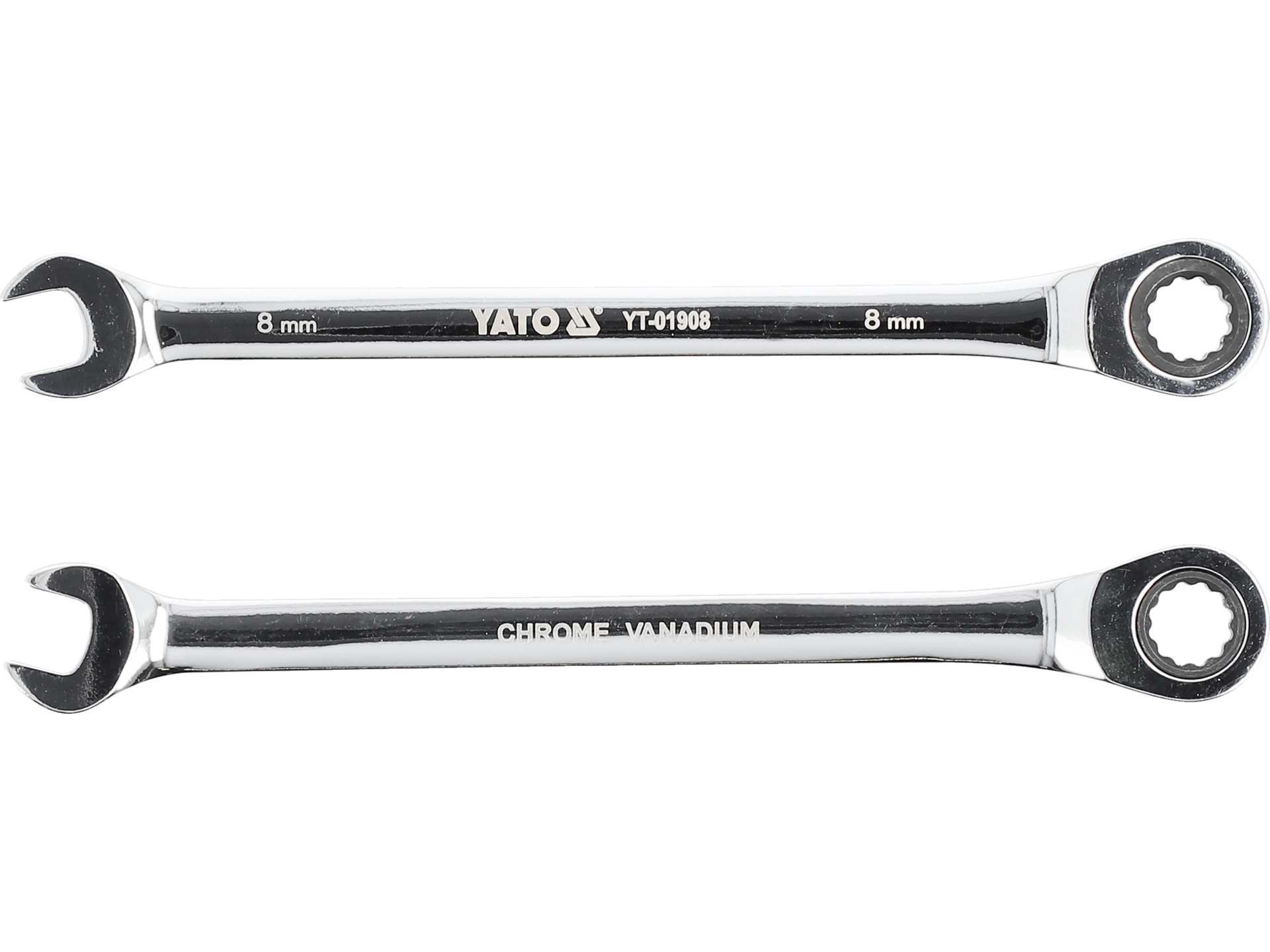 Klucz płasko oczkowy YATO z grzechotką 8mm 72t materiał CrV YT-01908