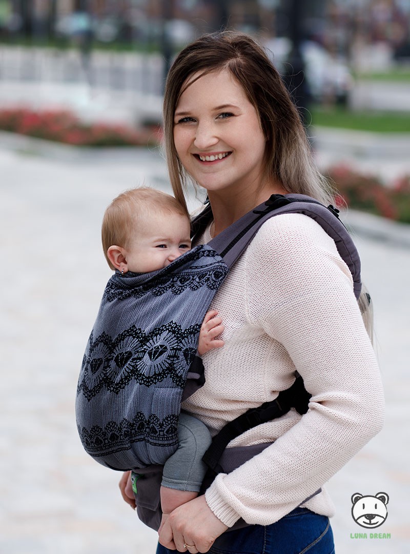 Nosidełko regulowane Grow Up Wrap: Diamond Lace Black Elegance Podstawowy