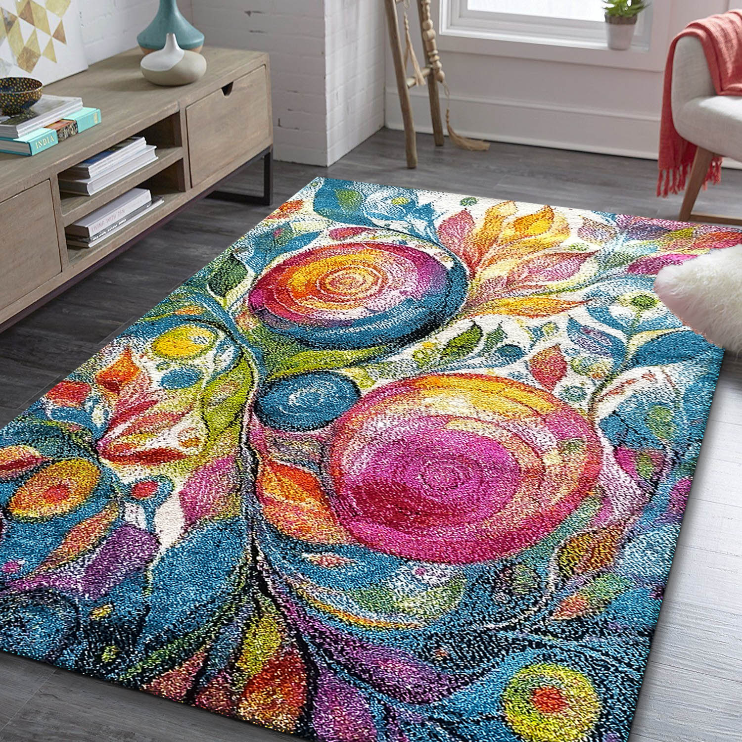Dywan - 90 x 150 cm - Wielokolorowy - Nowoczesny - Dywanopol
