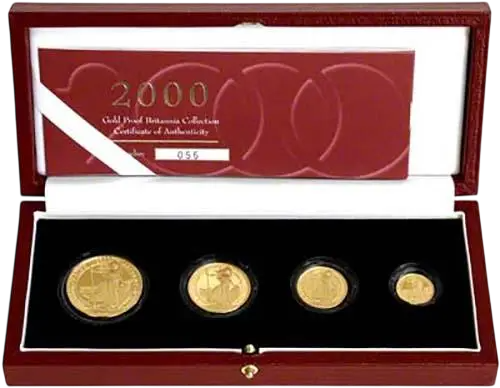 Zestaw złotych monet Britannia Proof 2000 Royal Mint - wysyłka 24 h! - Mennica Skarbowa