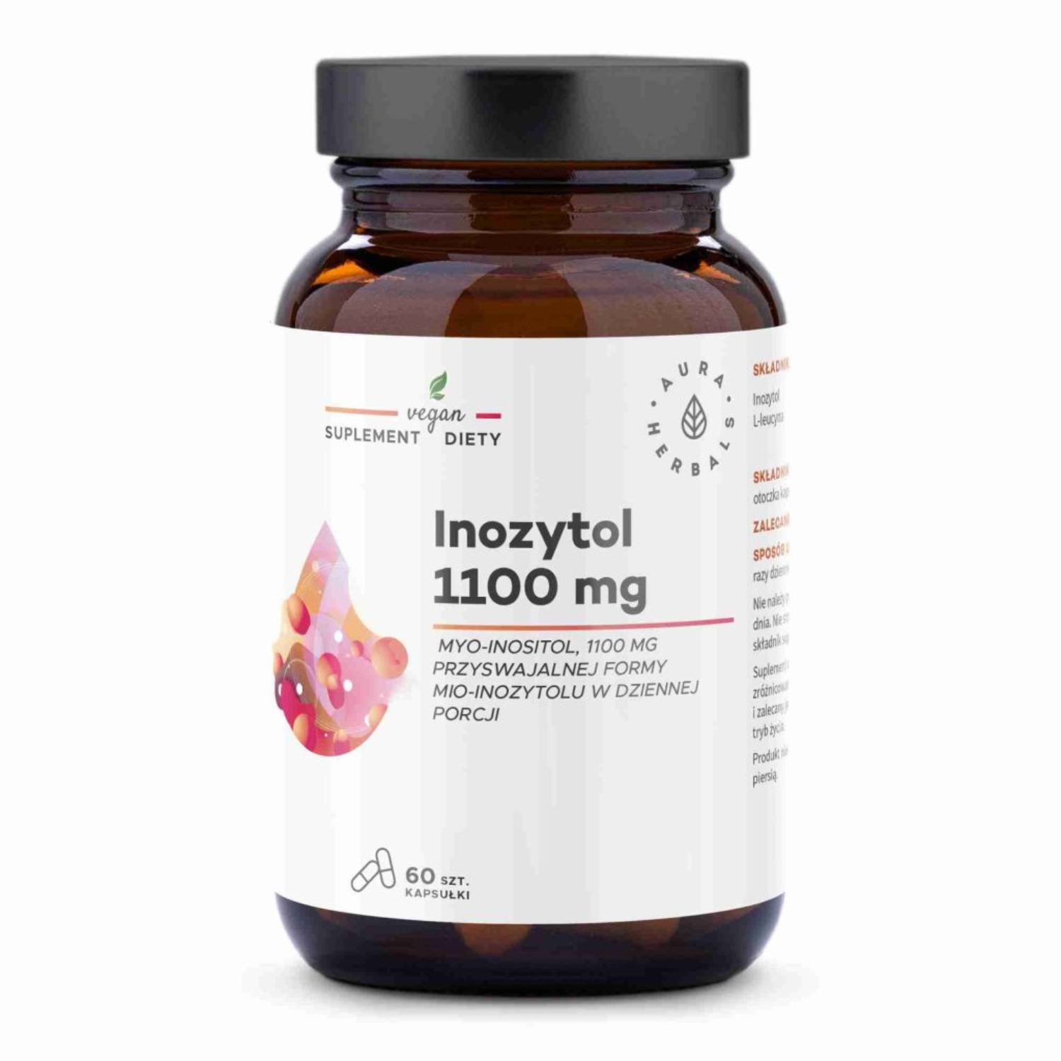 Aura herbals, inozytol 1100 mg, 60 kapsułek