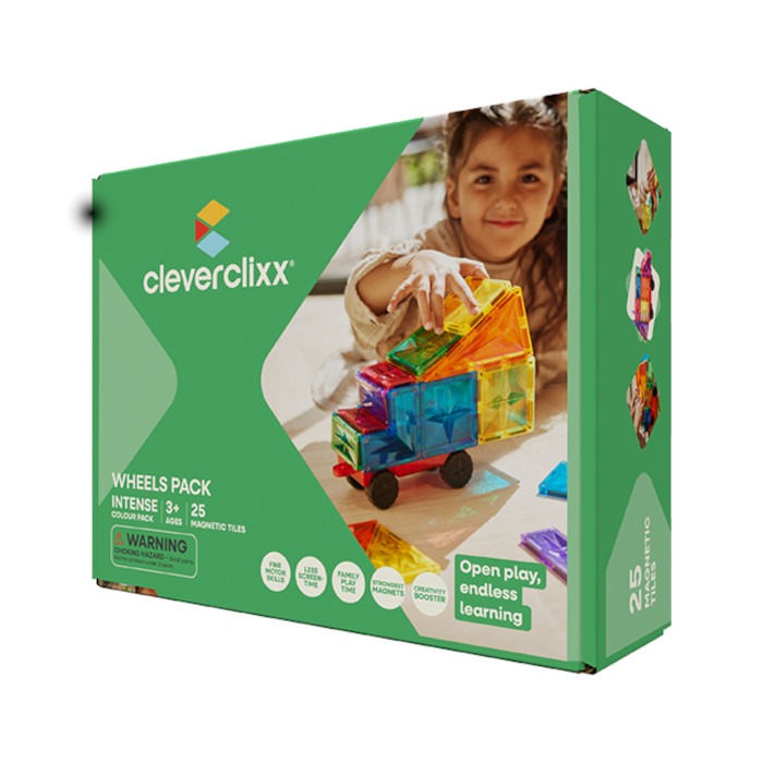 Cleverclixx Klocki magnetyczne Wheels Pack Intense 25 el.