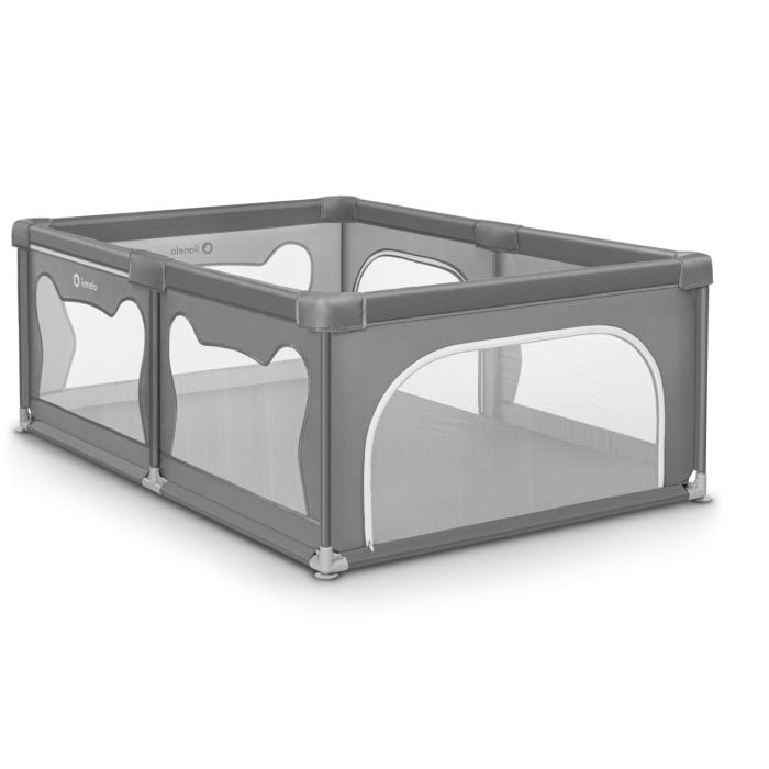 Lionelo Willow - kojec dla dziecka 127 x 187 cm-Grey Concrete