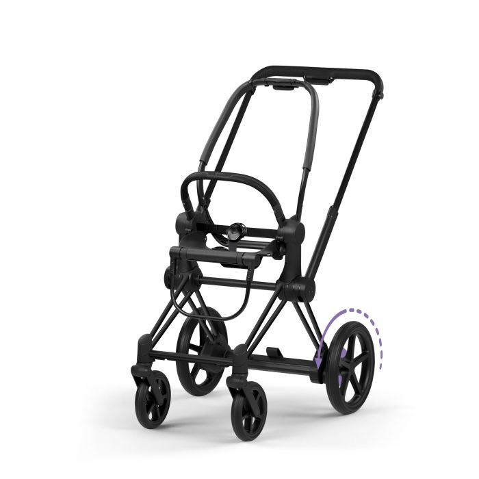 Cybex e-Priam 5.0 Style Frame - rama ze stelażem siedziska-Matt Black (with black leather)