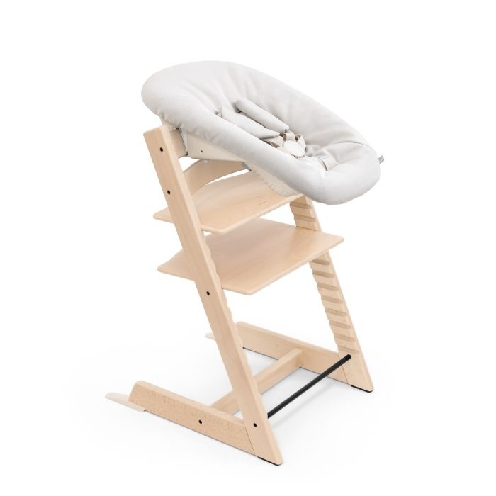 Stokke Tripp Trapp + Newborn Set - rosnące krzesełko do karmienia z zestawem dla noworodka-Natural-Vanilla White