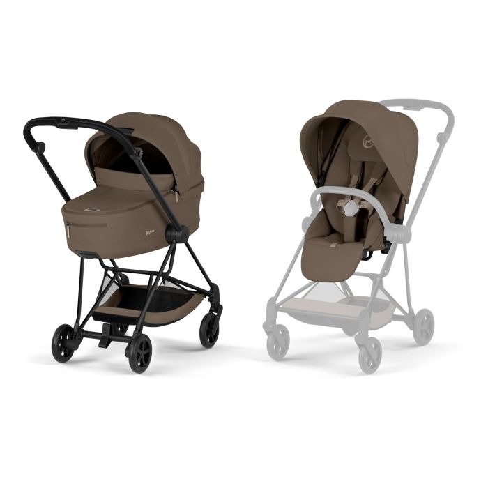 Cybex Mios 5.0 Comfort - wózek głęboko-spacerowy-Matt Black & Coconut Brown