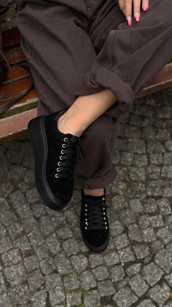Sneakersy SN41 - 1 / N Czarny welur
