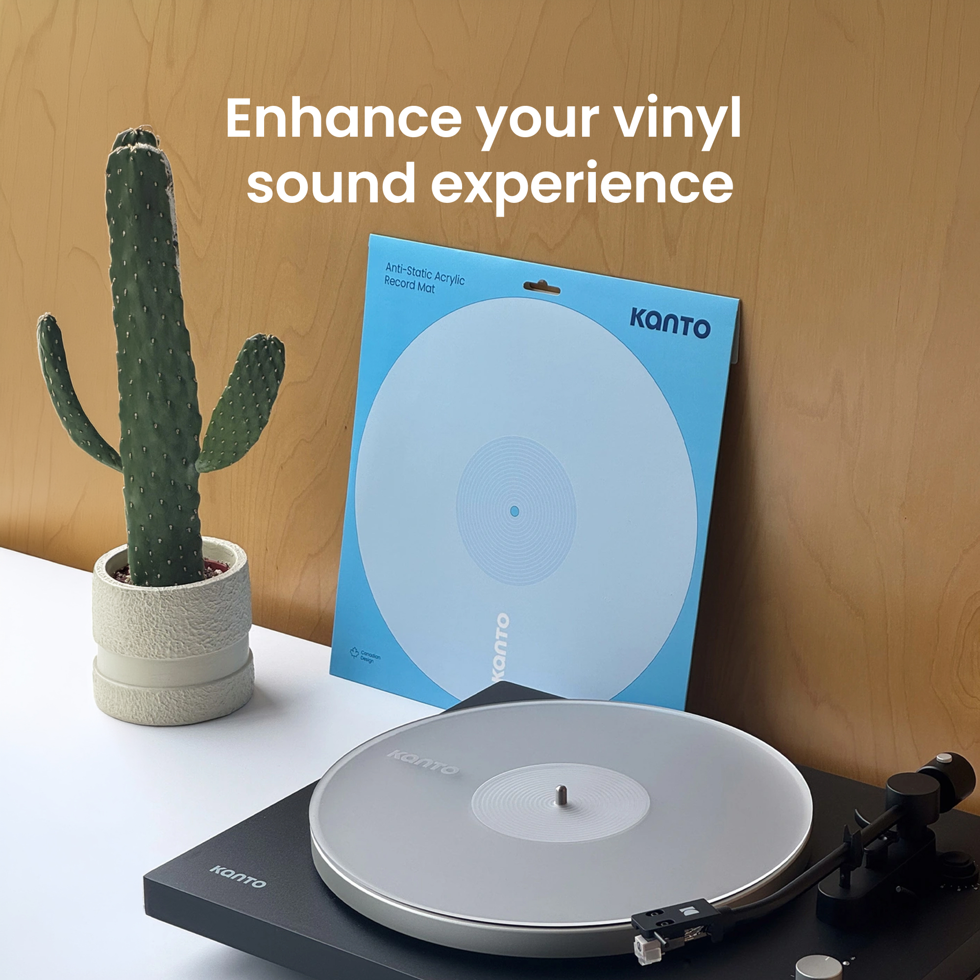 Kanto tt-am anti-static acrylic turntable mat