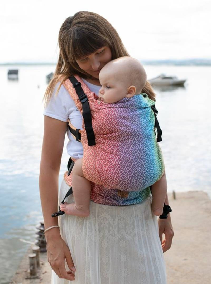 Nosidełko regulowane Grow Up Wrap: Little Hearts Rainbow Podstawowy